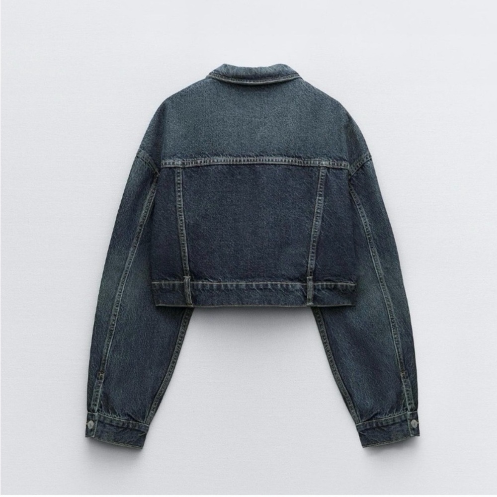 Zara Denim Heart Jacket Coat - Picture 4 of 6